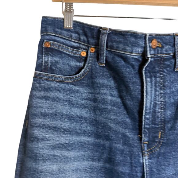 Madewell Slim Demi-Boot High Rise Raw Hem Denim Blue Jeans Size 29 - Picture 4 of 10